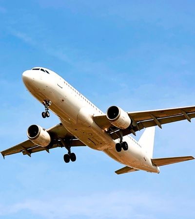 Airplane flying in the sky