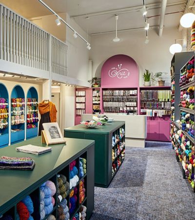 Store with yarn and knitting accessories
